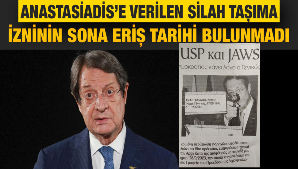 Nikos Anastasiadis'in tasarrufundaki silahlar, Sayıştay raporuna yansıdı: Devlete teslim etmesi gerekiyordu