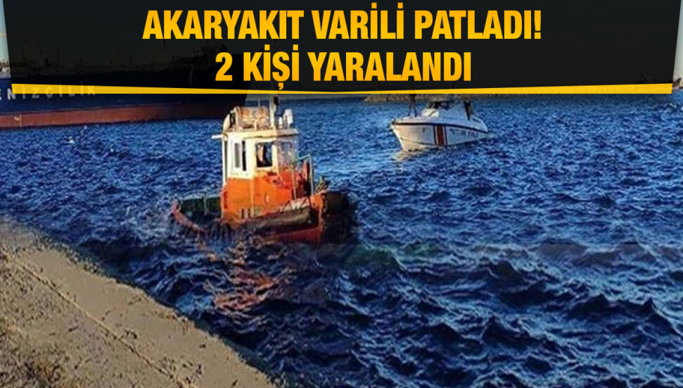Kalecik’te liman dışında bulunan gemi yandı: 2 kişi yaralandı