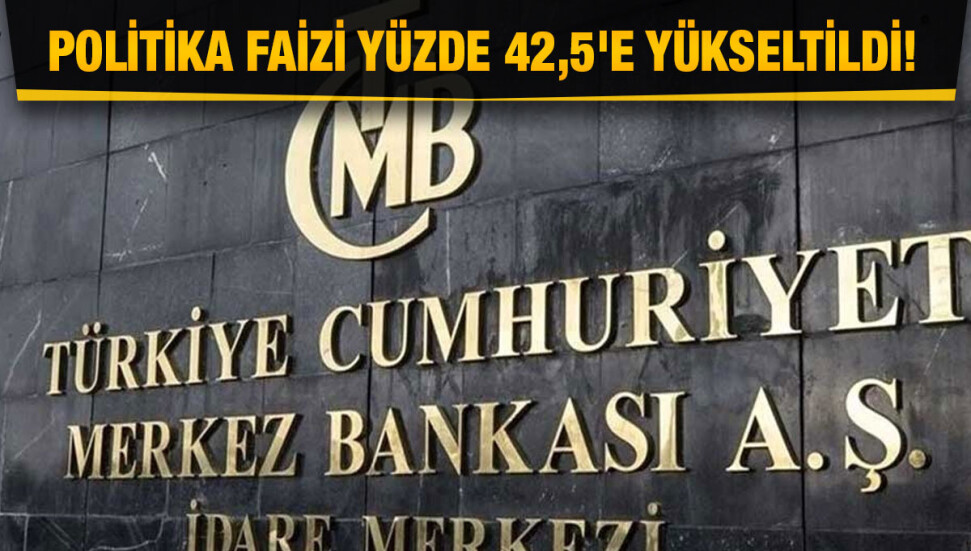 Türkiye Cumhuriyet Merkez Bankası faizi 250 baz puan artırdı
