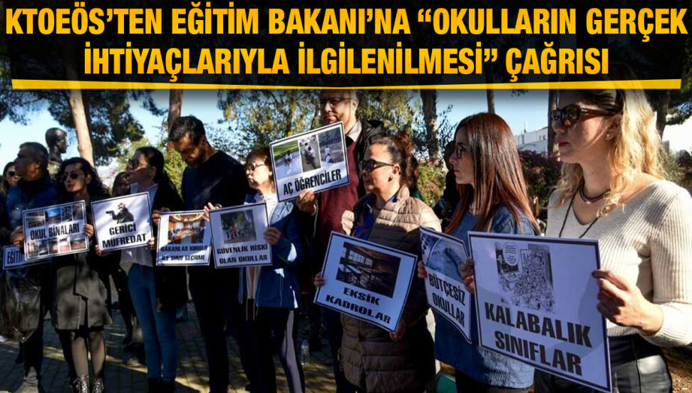 KTOEÖS’ten Şht. Hüseyin Ruso Ortaokulu’nda “torbalı” basın açıklaması yaptı