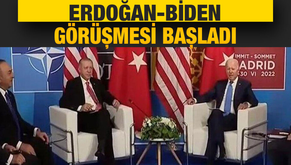 Türkiye Cumhurbaşkanı Erdoğan ile ABD Başkanı Biden görüşmesi başladı