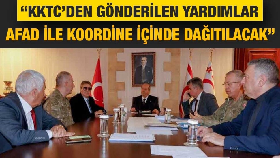 Cumhurbaşkanlığı Deprem Kriz ve Koordinasyon Komitesi, Cumhurbaşkanı Tatar başkanlığında toplandı