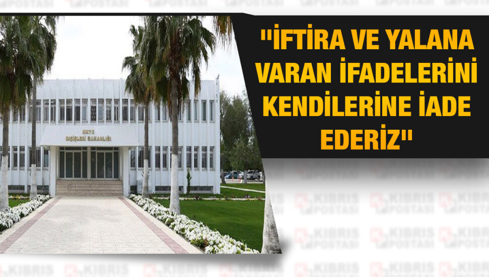 Dışişleri Bakanlığı’ndan Rum Millletvekilinin açıklamalarına kınama