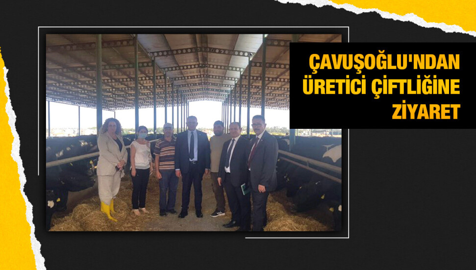 Bakan Nazım Çavuşoğlu, üretici Mehmet Dayı’nın çiftliğinde incelemelerde bulundu