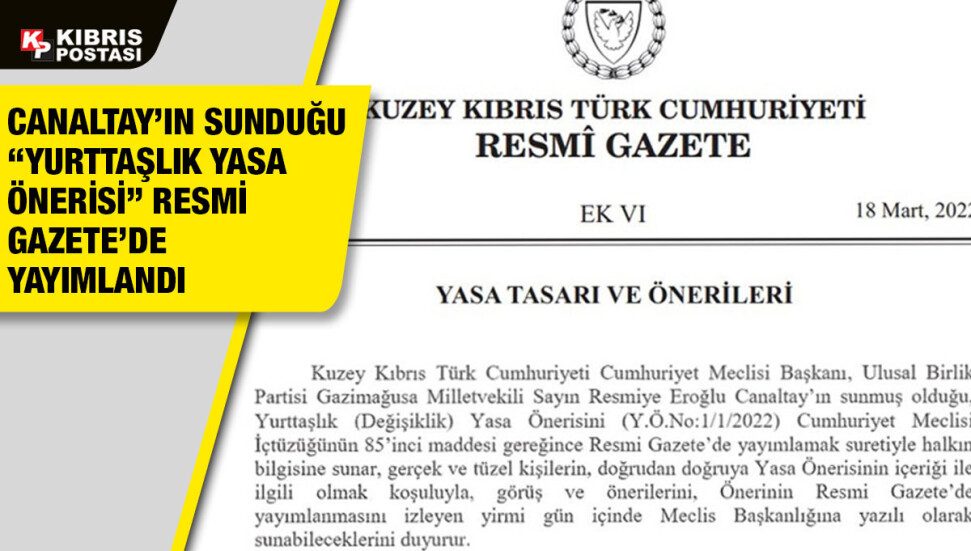 Evlat edinilen çocuklara KKTC yurttaşlığı hakkını düzenleyen yasa önerisi hazırlandı