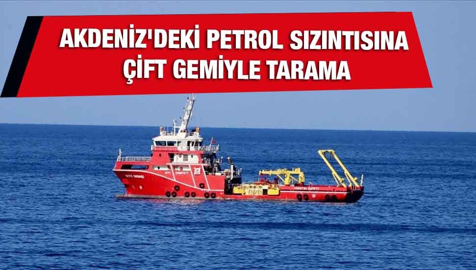 Suriye kaynaklı petrol sızıntısı temizlik çalışmaları Hatay açıklarında sürüyor