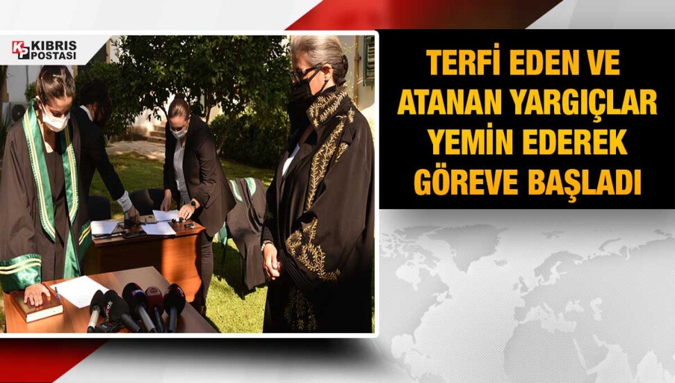 Terfi eden ve atanan yargıçlar yemin etti