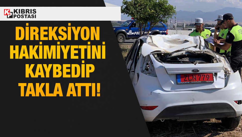 Güzelyurt - Lefkoşa anayolunda kaza: Şans eseri yaralan olmadı