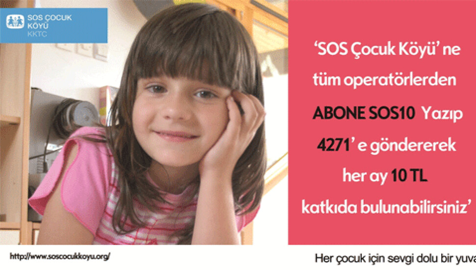 SOS çocuklarına cepten her ay bağış yapmak mümkün