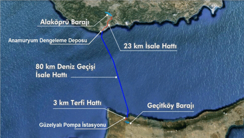 KKTC'ye Su Temin Projesi için ilk borular geldi