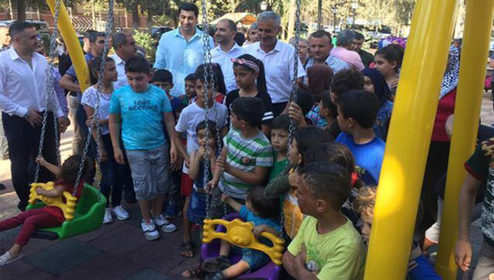 Türkiye'de Suriyeli çocuklar için yapılan "Kıbrıs Parkı" törenle açıldı
