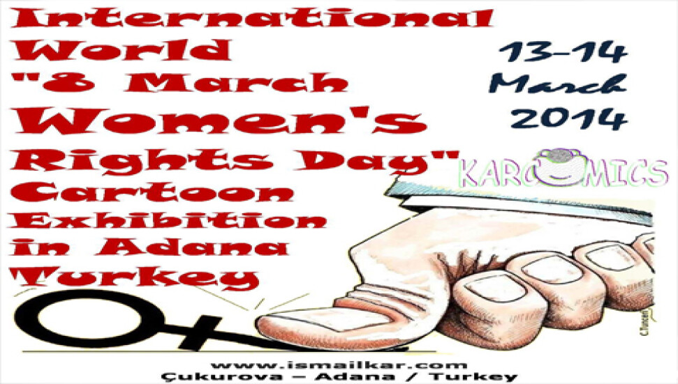 KKTC'li sanatçı Cemal Tuncerinin karikatürü afiş oldu