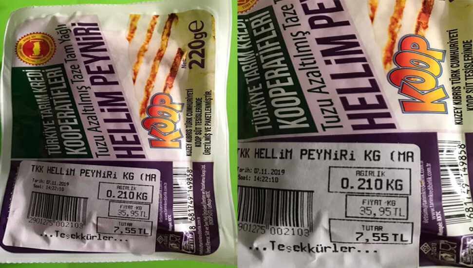 "KOOP hellim, Türkiye'de 24 TL daha ucuz"