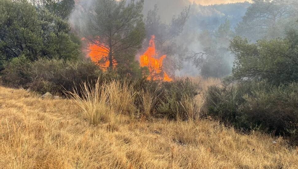 Ağıllar köyündeki yangın söndürüldü