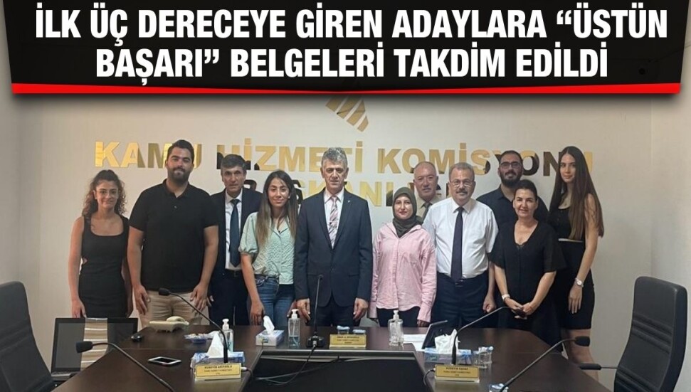 Alt Düzey ve Orta Düzey Yeterlik Sınavlarında ilk üçe giren adaylara “Üstün Başarı” belgeleri takdim edildi