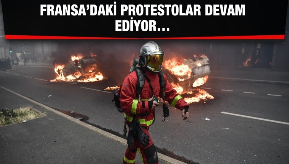 Fransa'daki protestolarda kamusal alanda 871 nokta kundaklandı
