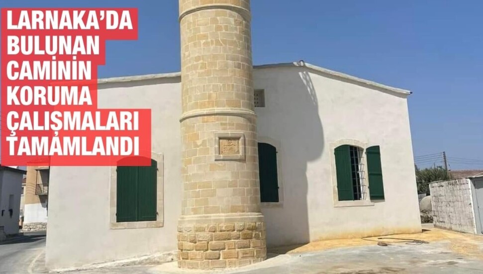 Larnaka'nın Tarihi Vuda Köy Camisi Koruma Çalışması Tamamlandı