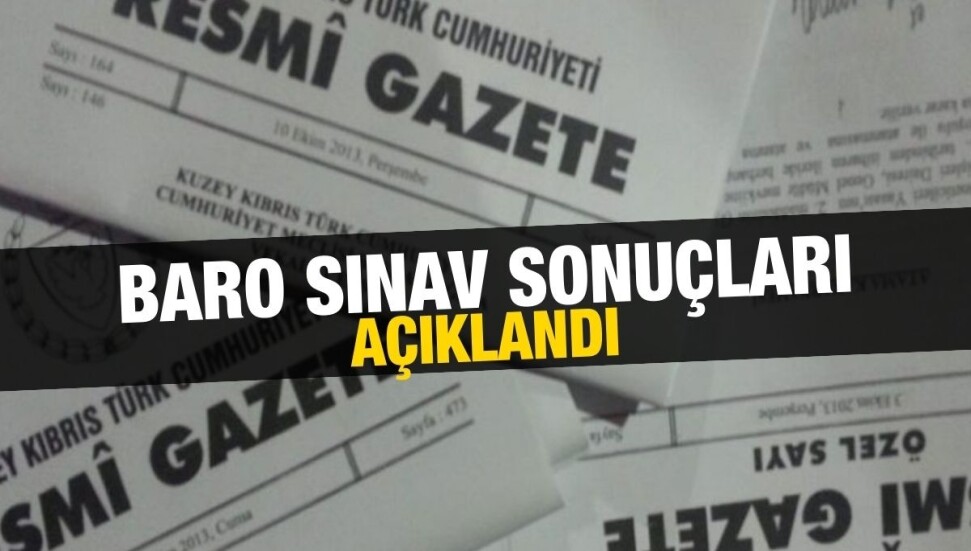 “Baro Sınavı” sonuçları açıklandı