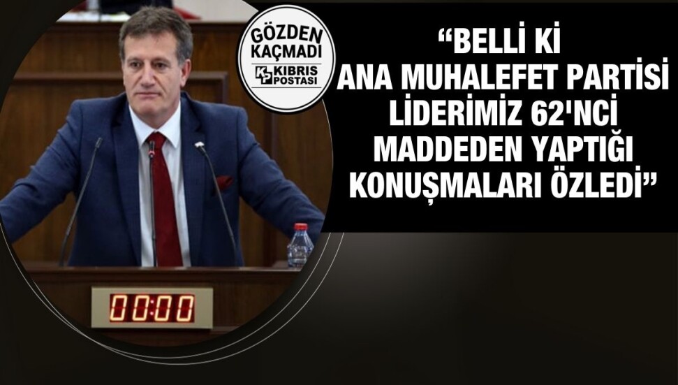 Arıklı’dan Erhürman’a 62’nci madde göndermesi