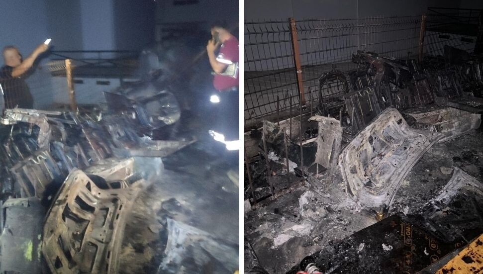 Alayköy Sanayi Bölgesi'nde bulunan bir iş yerinde yangın