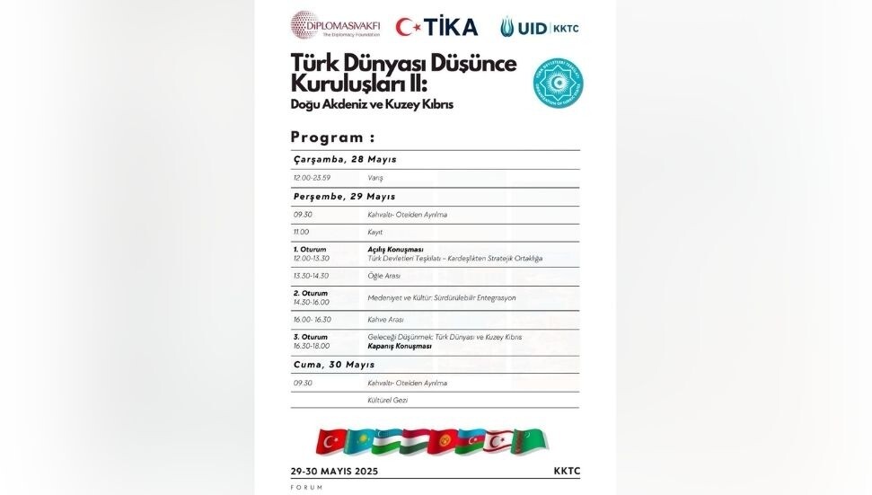 Türk Dünyası Düşünce Kuruluşları II Forumu KKTC’de başlıyor