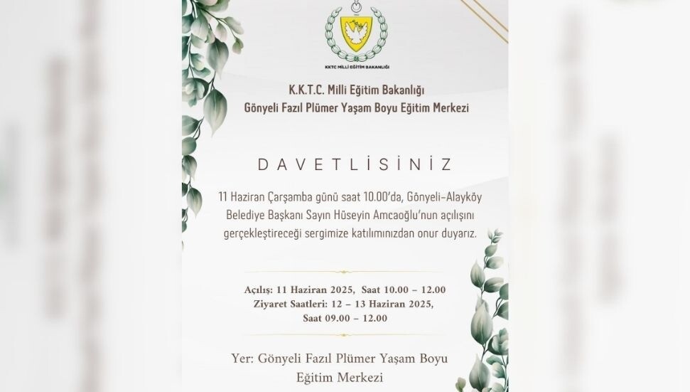 Gönyeli Fazıl Plümer’de yıl sonu sergisi açılıyor