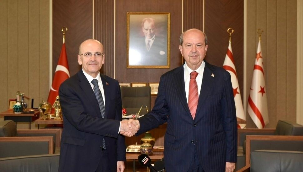 Tatar, Şimşek’i kabul etti: Küresel meydan okumalara karşı KKTC ve TC’nin duruşunu ortaya koyacağız