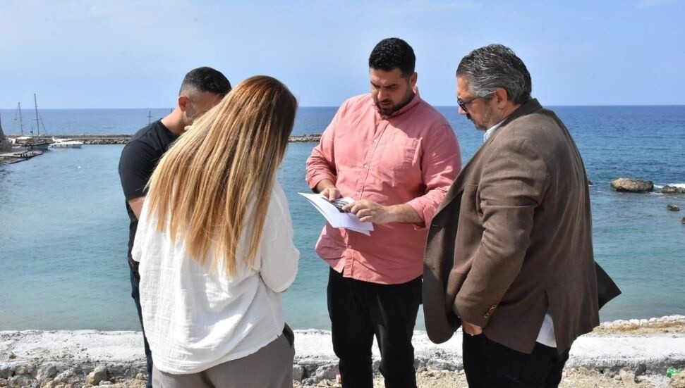 Girne Belediyesi ve İnşaat Mühendisleri Odası, Girne Kalesi mevkiinde inceleme gerçekleştirdi
