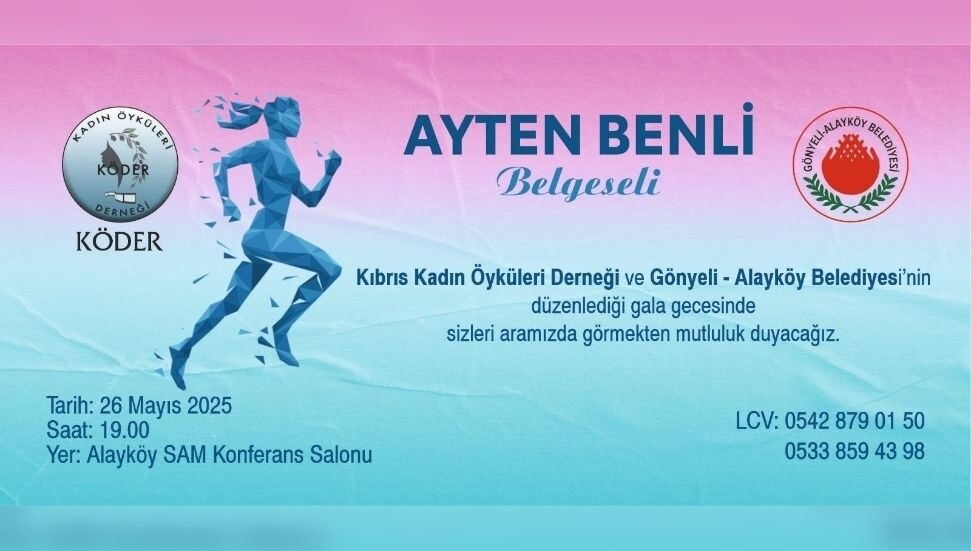 Ayten Benli Belgeseli, Alayköy SAM Konferans Salonu’nda gösterilecek
