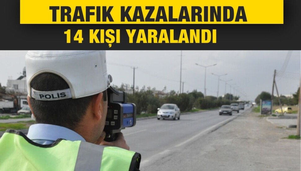 KKTC genelinde 1 haftada toplam 65 trafik kazası meydana geldi