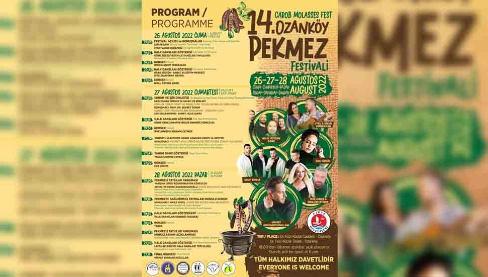 14. Ozanköy Pekmez Festivali 26-28 Ağustos’ta düzenlenecek