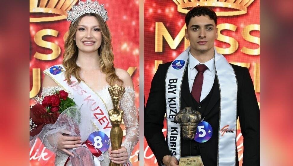 Miss Kuzey Kıbrıs 2026’da Alara Altay, Bay Kuzey Kıbrıs 2026’da Hasan Efe Avseven birinci oldu