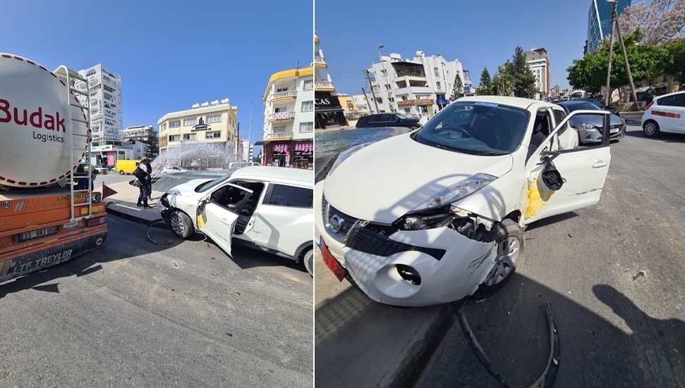 Girne’de trafik kazası!