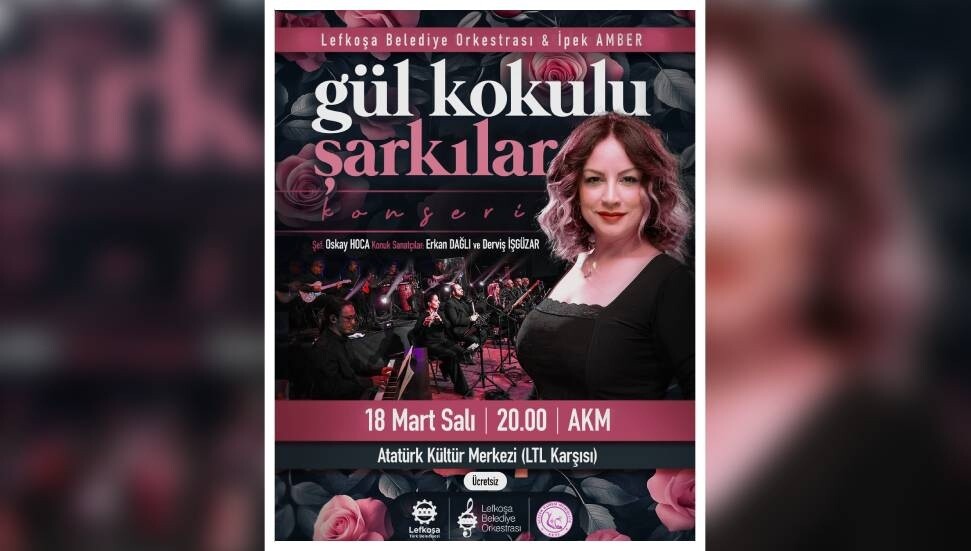 LBO eşliğinde İpek Amber'le "Gül Kokulu Şarkılar" konseri düzenleniyor
