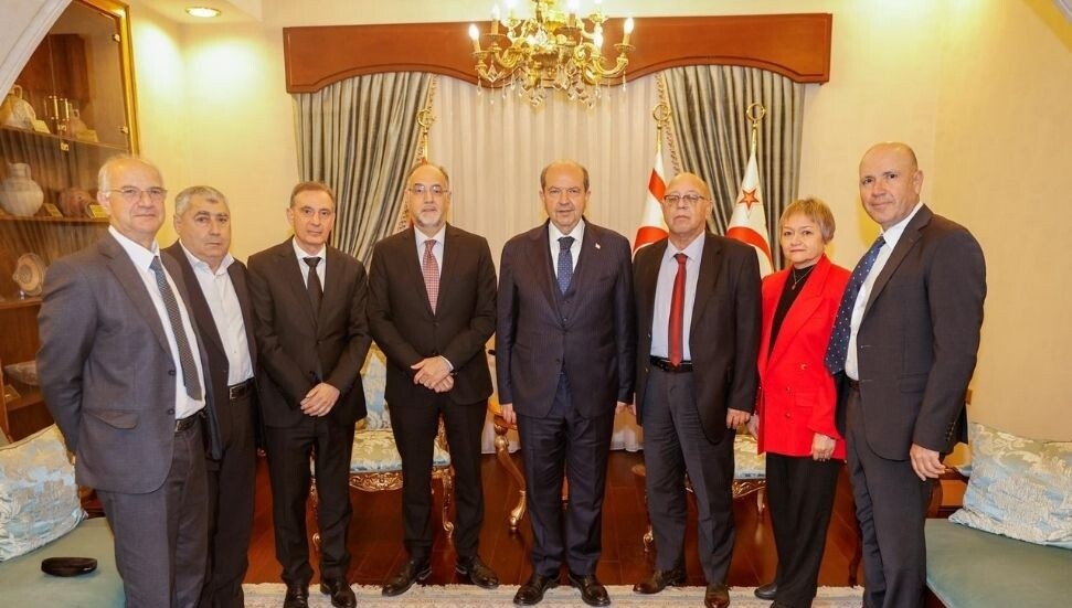 Cumhurbaşkanı Ersin Tatar, Kuzey Kıbrıs Bağımsız Hesap Uzmanları Birliği heyetini kabul etti