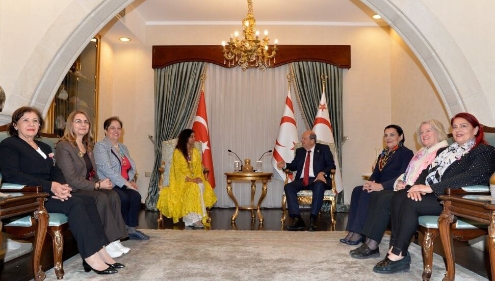 Cumhurbaşkanı Ersin Tatar, Inner Wheel Dünya Başkanı ve beraberindeki heyeti kabul etti