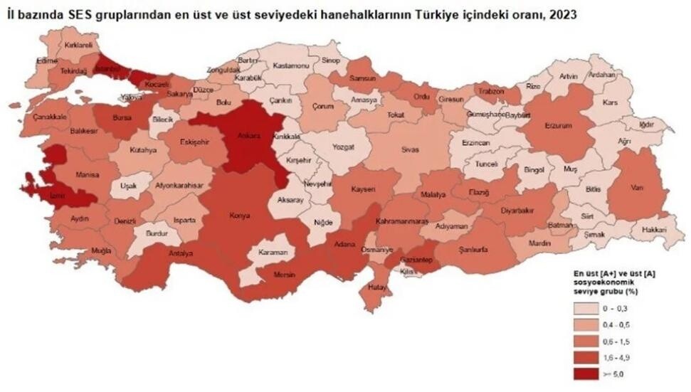 Türkiye'nin en yoksul ve zenginlerinin yaşadıkları yerler belli oldu