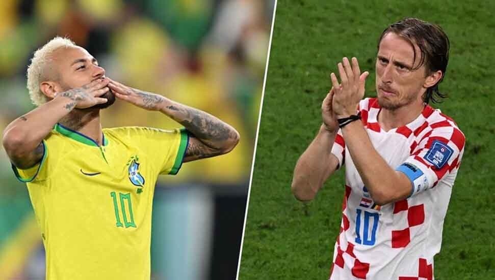 2022 Katar'da çeyrek final ilk maçında Hırvatistan ile Brezilya karşı karşıya
