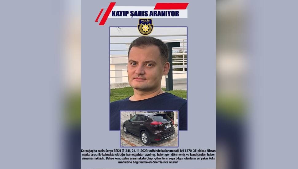 34-Year-Old Sergıı Bekh from Karaağaç Has Been Missing for Days