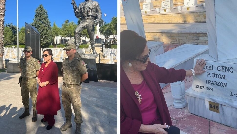 Türkan Şoray, Boğaz Şehitliği’ni ziyaret etti