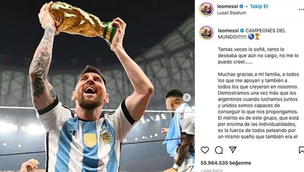 Messi'nin dünya kupası fotoğrafı, rekor kırdı