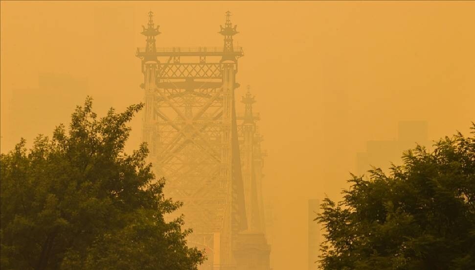 New York'u etkileyen Kanada orman yangınlarının dumanı güney eyaletlere yöneldi 