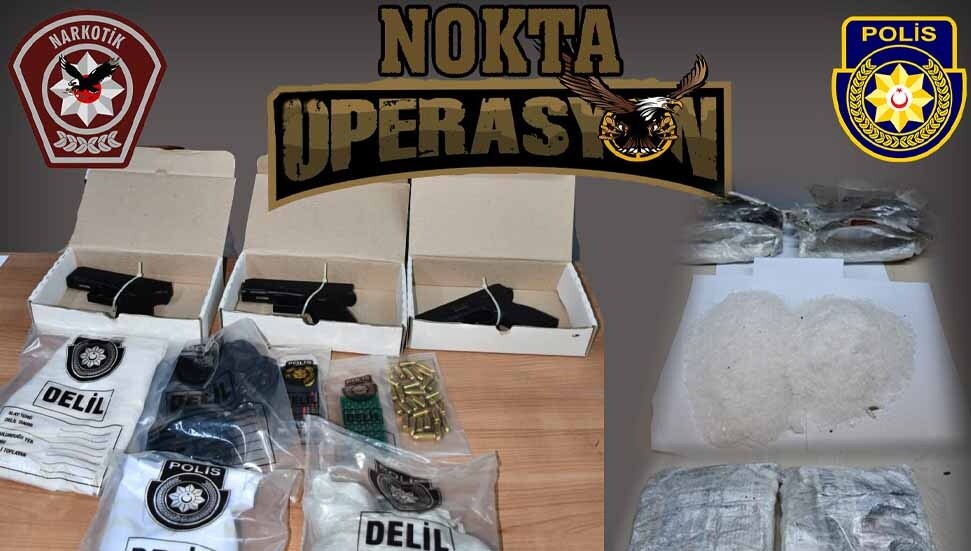 Girne limanında operasyon: Silah, uyuşturucu ve mermi ele geçirildi, 2 tutuklu