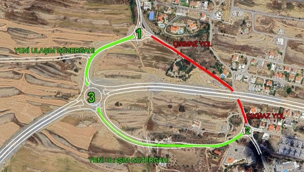 Lefkoşa Kuzey Çevre yolunda bazı yollar çıkmaz sokak oldu: Harita paylaşıldı