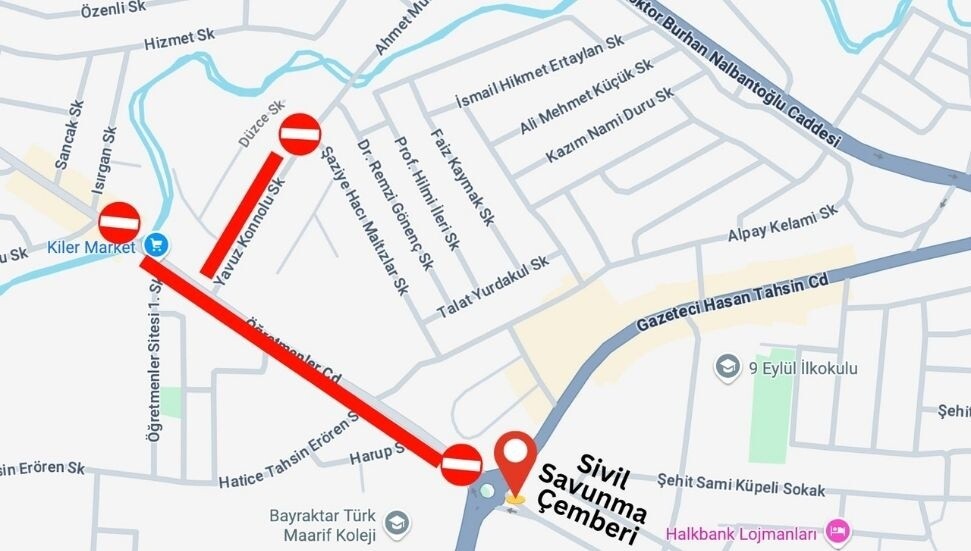 Lefkoşa Öğretmenler Caddesi tamamen trafiğe kapatıldı