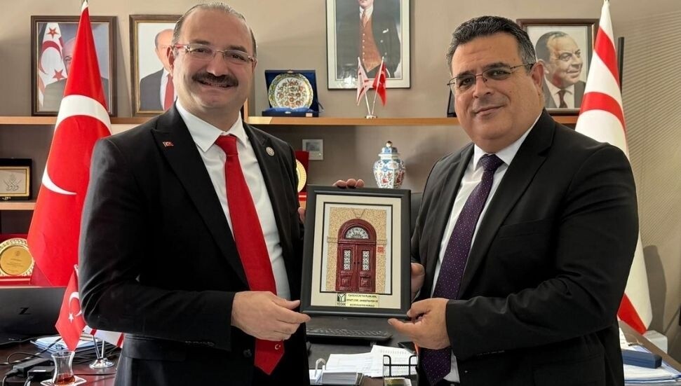 YÖDAK Başkanı Hocanın, Erzurum Atatürk Üniversitesi Rektörü Hacımüftüoğlu'nu kabul etti