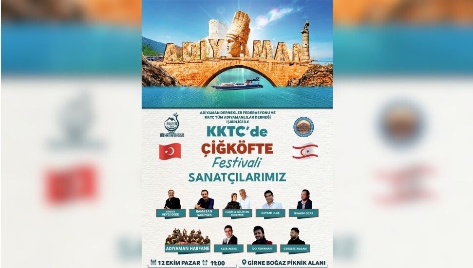 “Çiğköfte Festivali’nde Kardeşlik Sofrasında Buluşuyoruz” etkinliği 12 Ekim’de Girne’de yapılacak