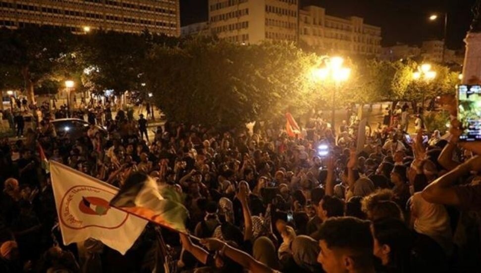 Tunus’ta yüzlerce kişi Küresel Sumud Filosu saldırısını protesto etti