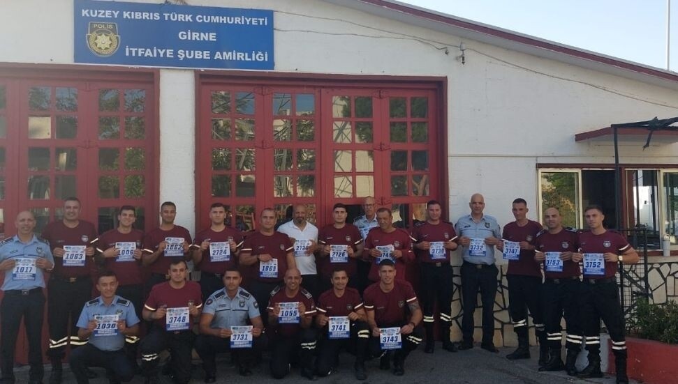 Girne İtfaiyesi, Yarı Maraton Halk Koşusu’na kayıt yaptırdı