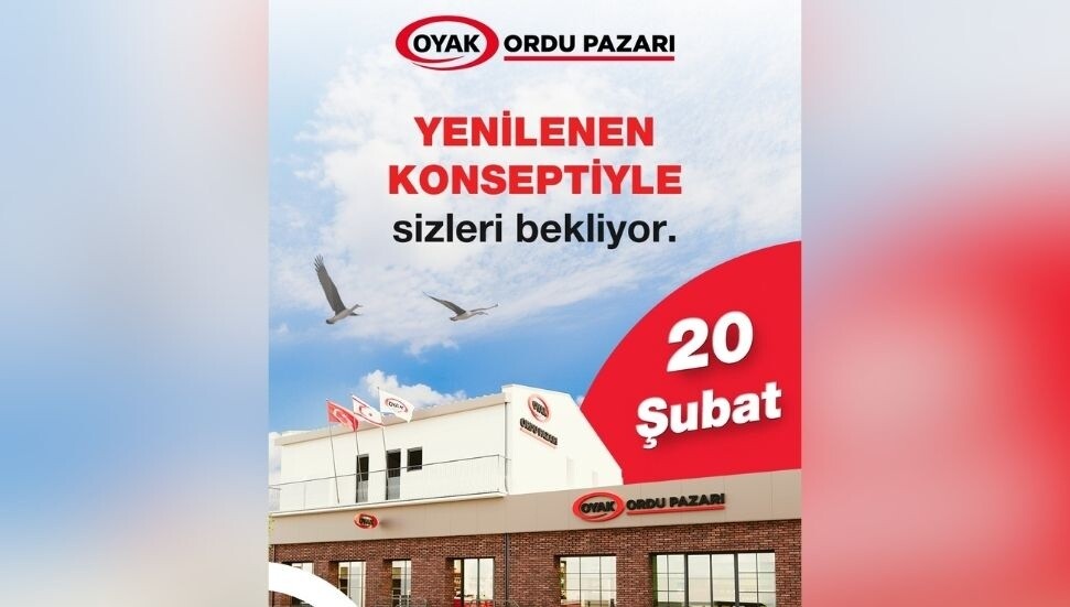 OYAK Ordu Pazarı, Kıbrıs’ta yenilenen yüzüyle hizmet vermeye devam ediyor.